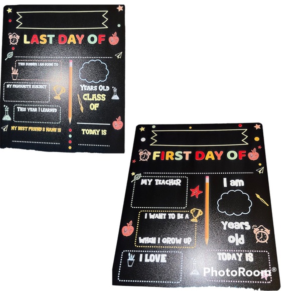 First and last day of school chalkboard - Picture 1 of 3